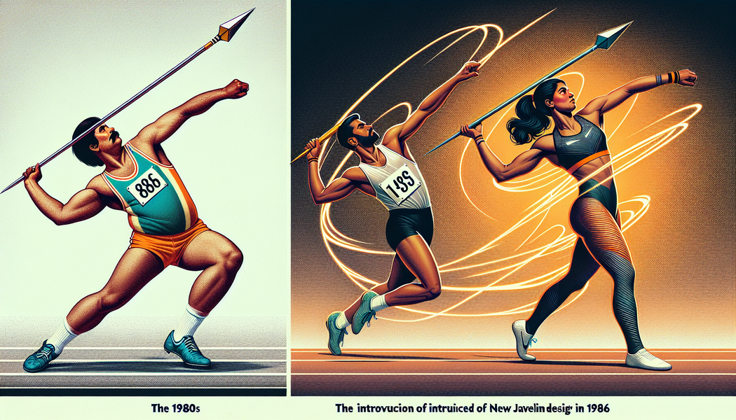 Wie hat sich die Technik des Speerwurfs seit der Einführung des neuen ...